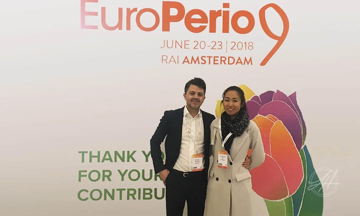 许医生 与 Quaranta 教授出席于阿姆斯特丹举行的 EuroPerio 9，牙周病学及种植学的国际顶尖会议